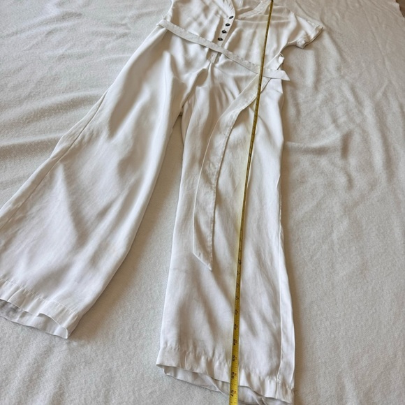 Mango White Jumpsuit Rayon Size Small - Picture 6 of 10